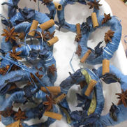 １０月の園芸活動⑦　縁日の準備～リース編～