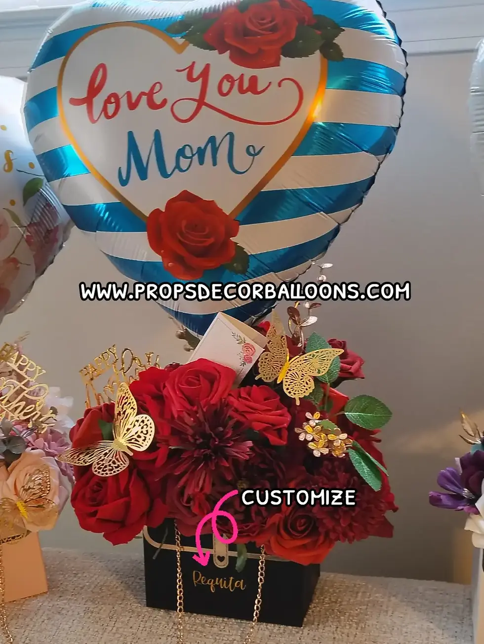 Thumbnail: Faux Floral Chain Purse Arrangement