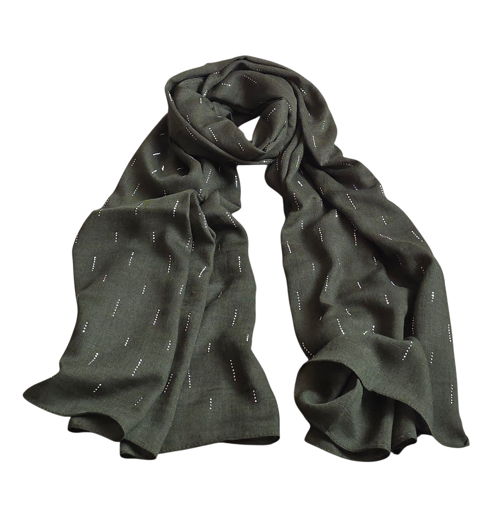 Thumbnail: Studded Raindrop Modal and Viscose Blend Scarf Hijab Lightweight Elegant Gift