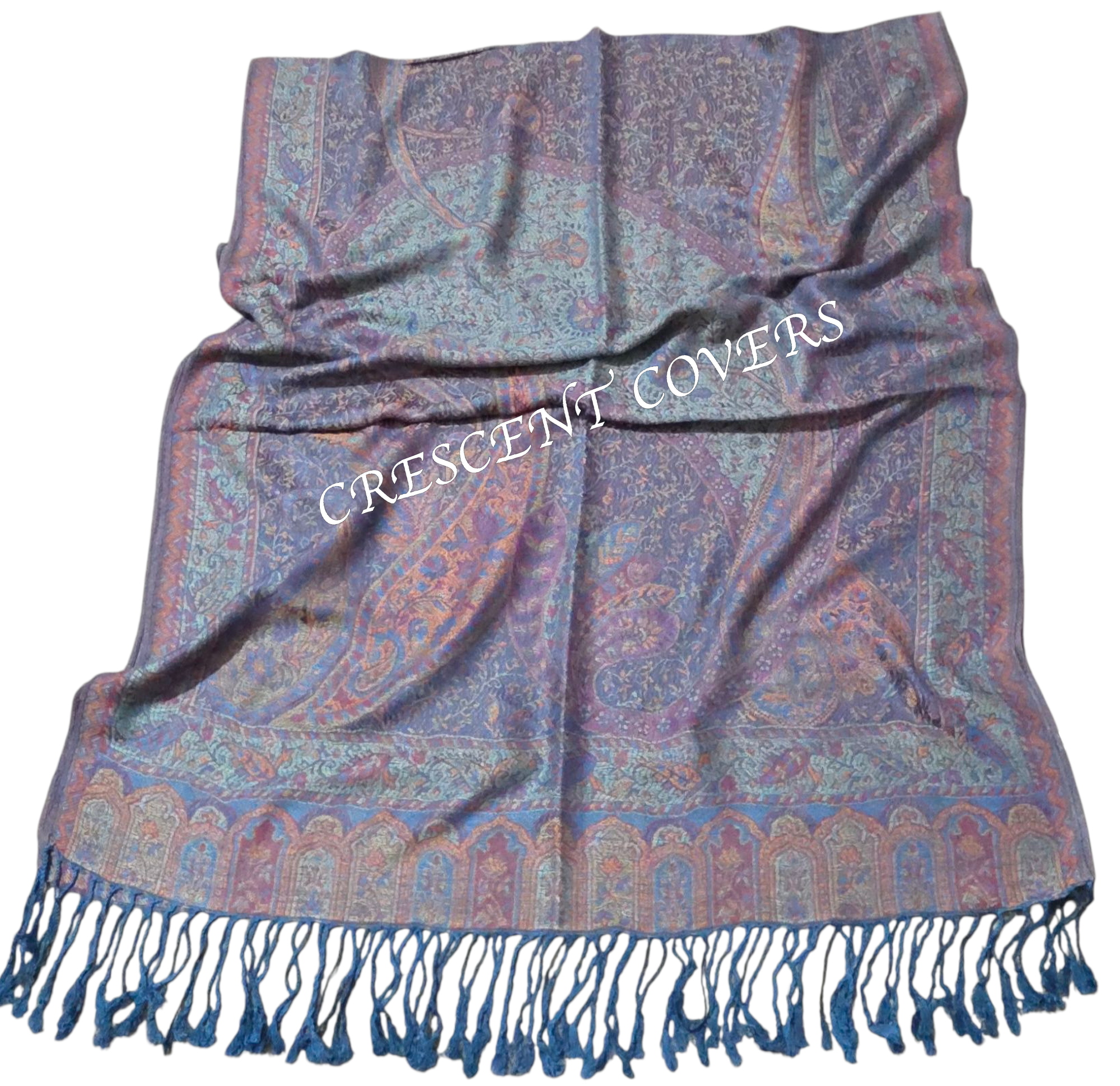 Regal Paisley Pashmina Luxury Viscose Shawl, Evening Wrap, Dupatta, Gift Ready