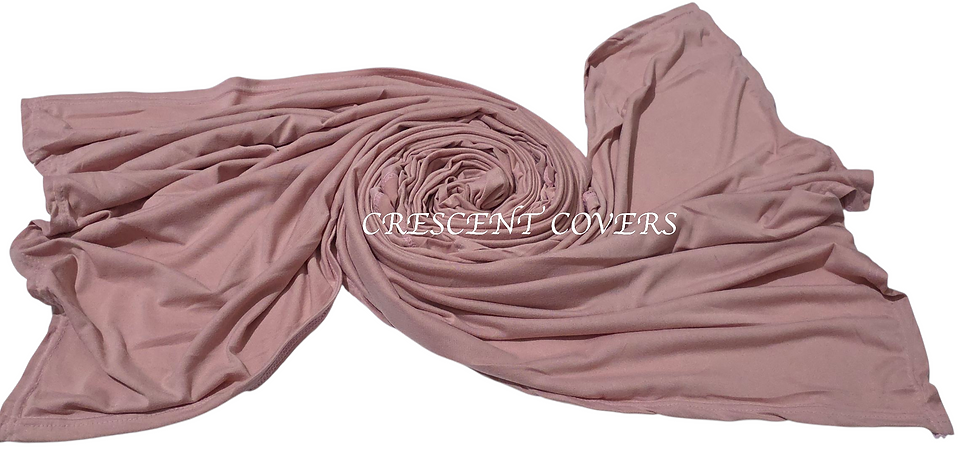 Thumbnail: Luxury SuperSoft Double Stitched Folded Jersey Hijab Scarf Wrap Shawl