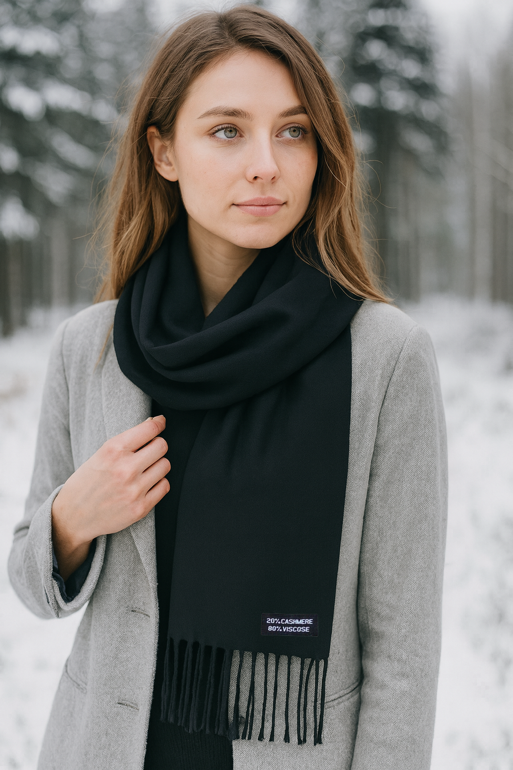 Unique Blend of Cashmere and Viscose Pashmina Shawl Thin And Silky Feel