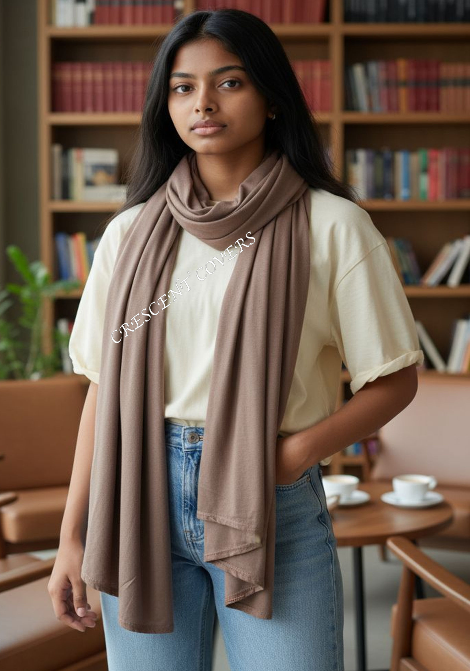 Luxury SuperSoft Double Stitched Folded Jersey Hijab Scarf Wrap Shawl