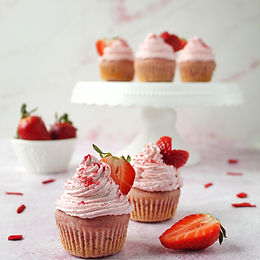Muffin agli albumi, lamponi e fragole – senza glutine