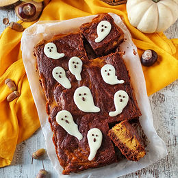 Brownies al cioccolato e mandorle con crema di zucca – senza glutine