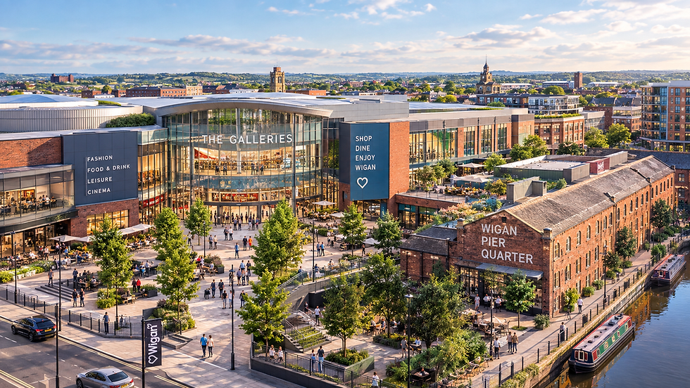 Wigan Galleries redevelopment regeneration zone for property investment