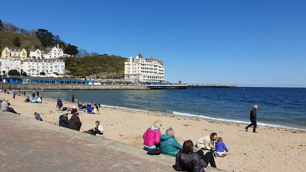 Llandudno promenade and beach on the North Wales coast