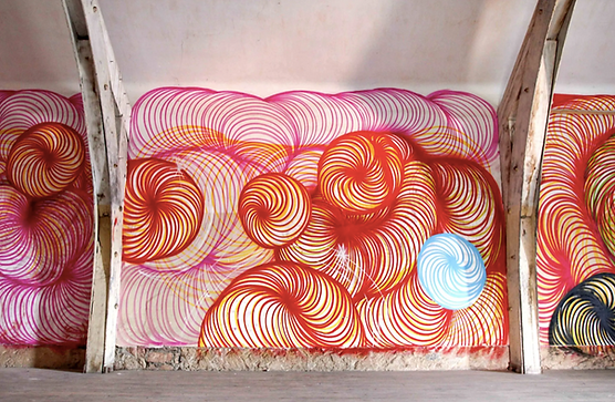 Fresque artistique unique de l'artiste DELWOOD, artiste représenté par le Studio A l'Oeuvre