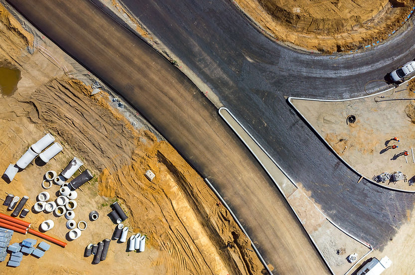 Chantier de construction routière
