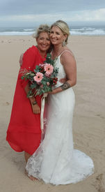 Beach wedding in Begha Eastern Cape. Makeup and hair by Kim Winterscale