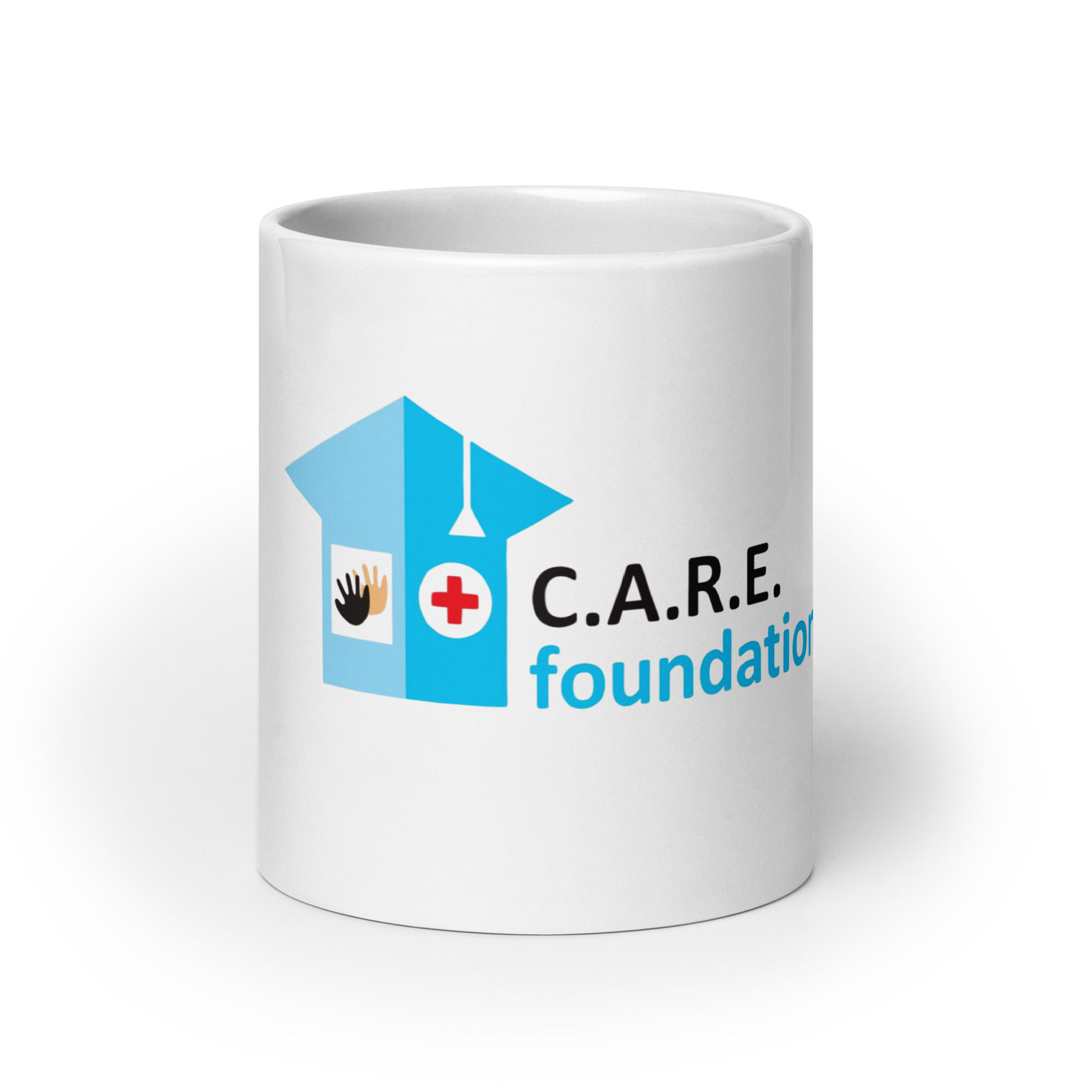 White glossy mug