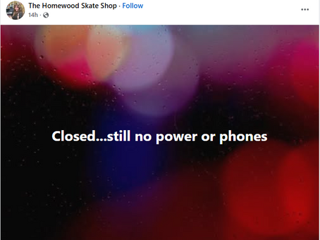 Homewood Skate Shop Affected by Tornado