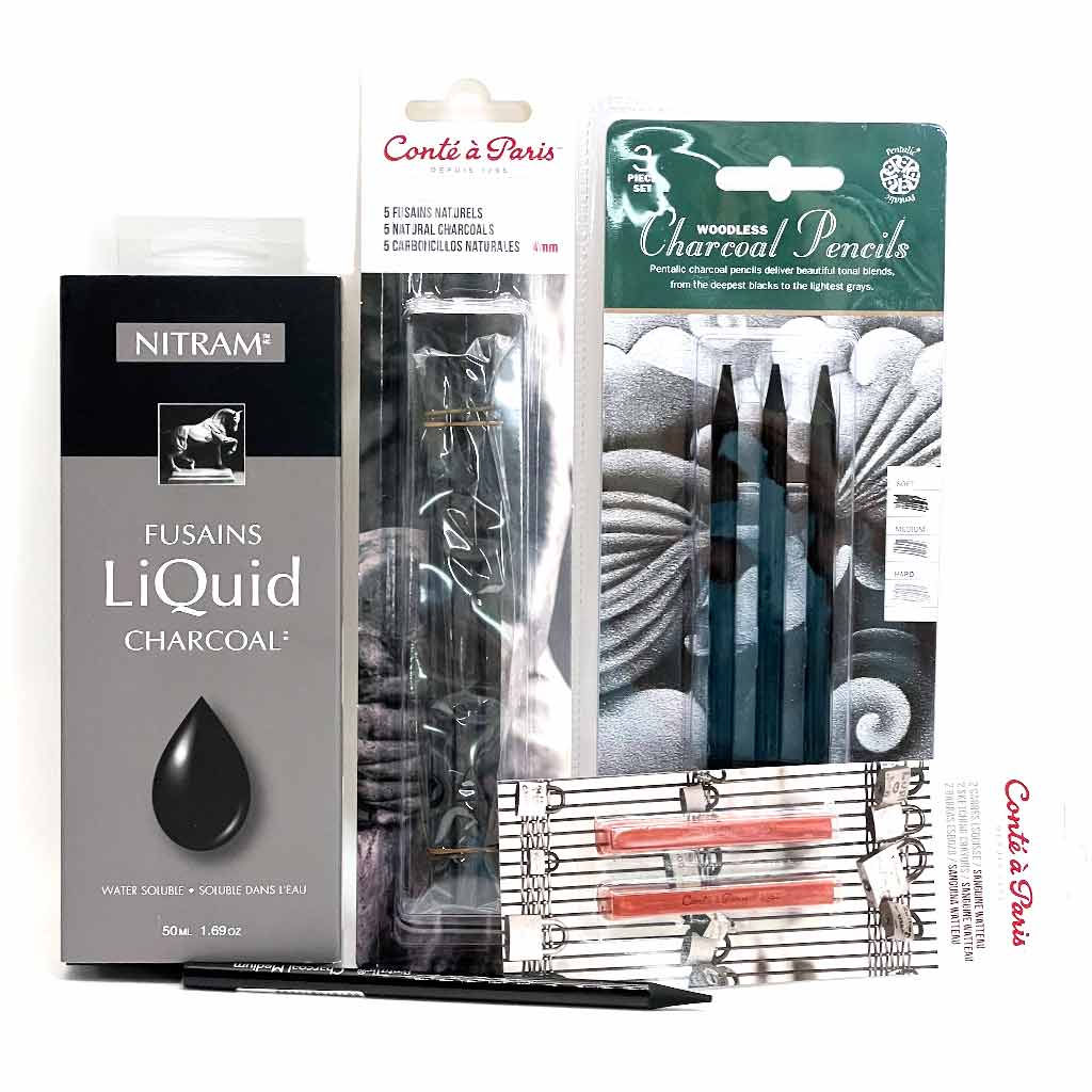 Various brands and types of charcoal