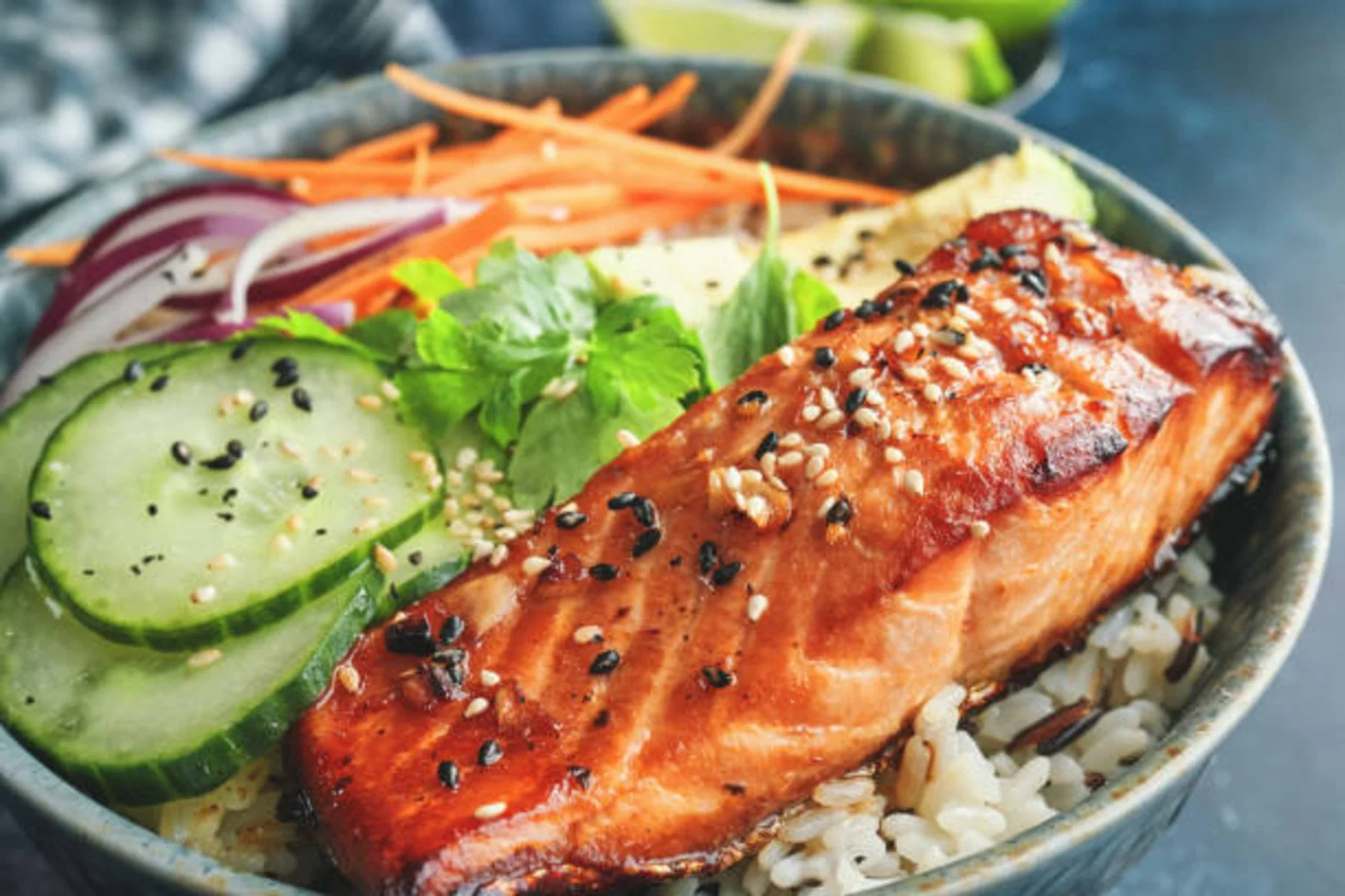 Seared Salmon Rice Bowl