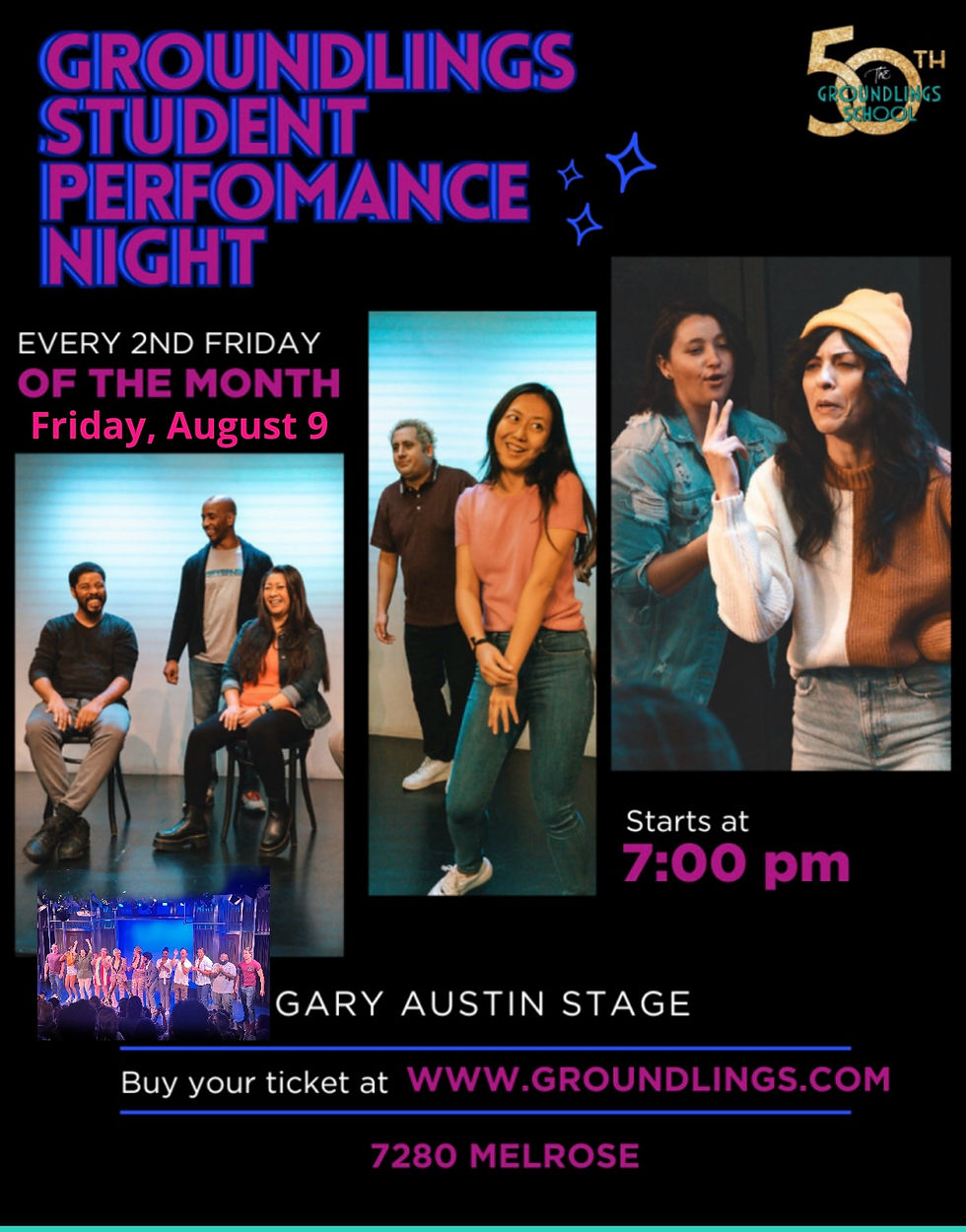 Aug 9, 7pm-Groundlings Improv