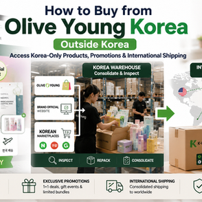 How online sellers can source from Olive Young Korea and multiple Korean platforms, consolidate orders at a Korea warehouse, and ship Korean beauty products to customers worldwide through K-Dropshipping.