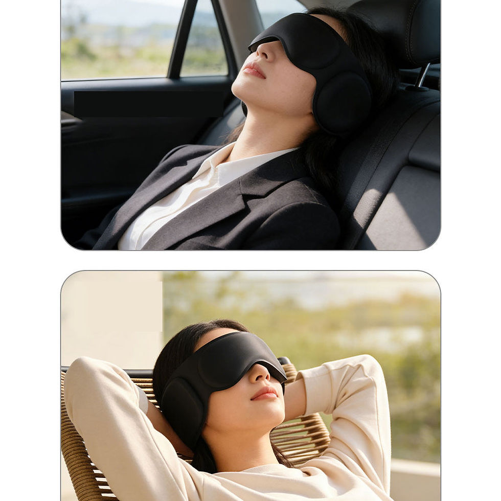 Miniatura: Weighted Eye Mask For Sleeping With Ear Cover 3D Blackout Blindfold Gravity Slee