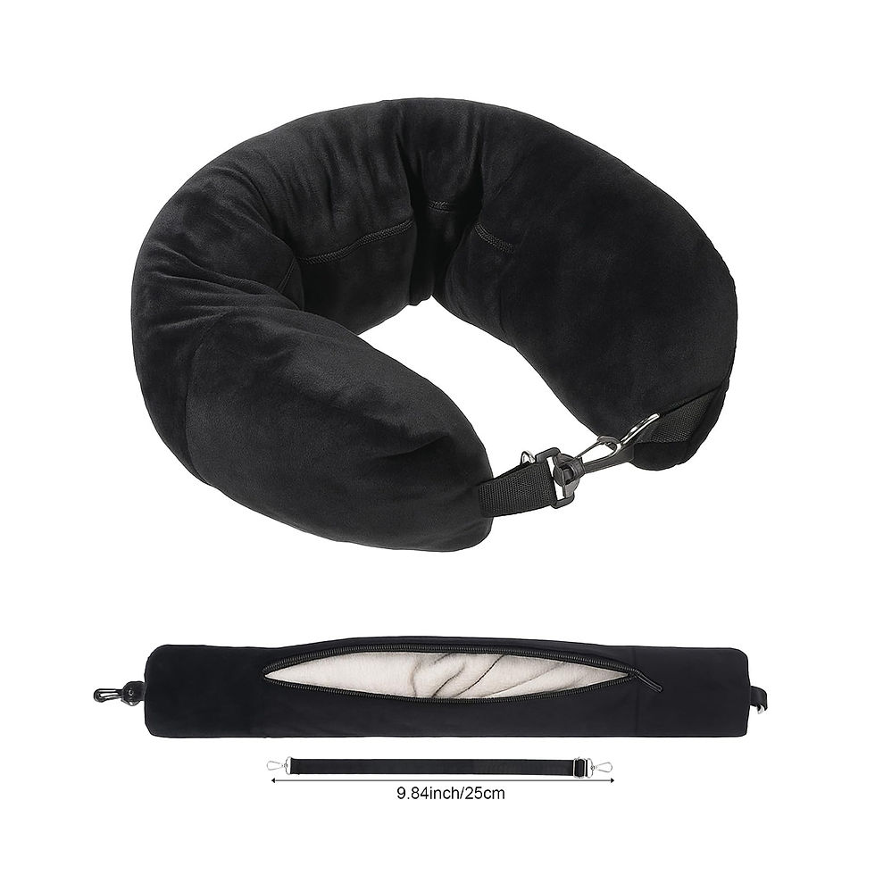 Miniatura: Fillable travel neck pillow, can hold clothes, pillowcase storage, Lycra fabric,