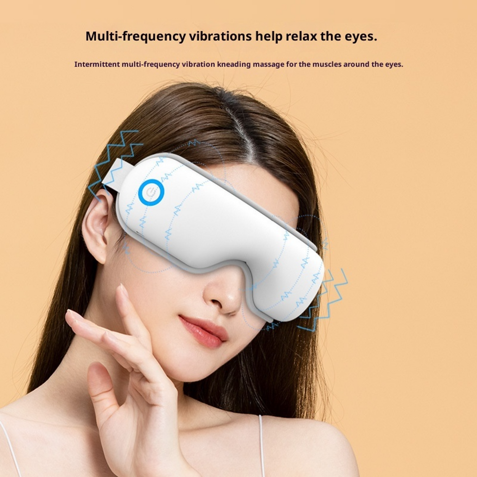Miniatura: Eye Massager Foldable Bluetooth Eye Mask with Heat Vibration Massage Eye Care De