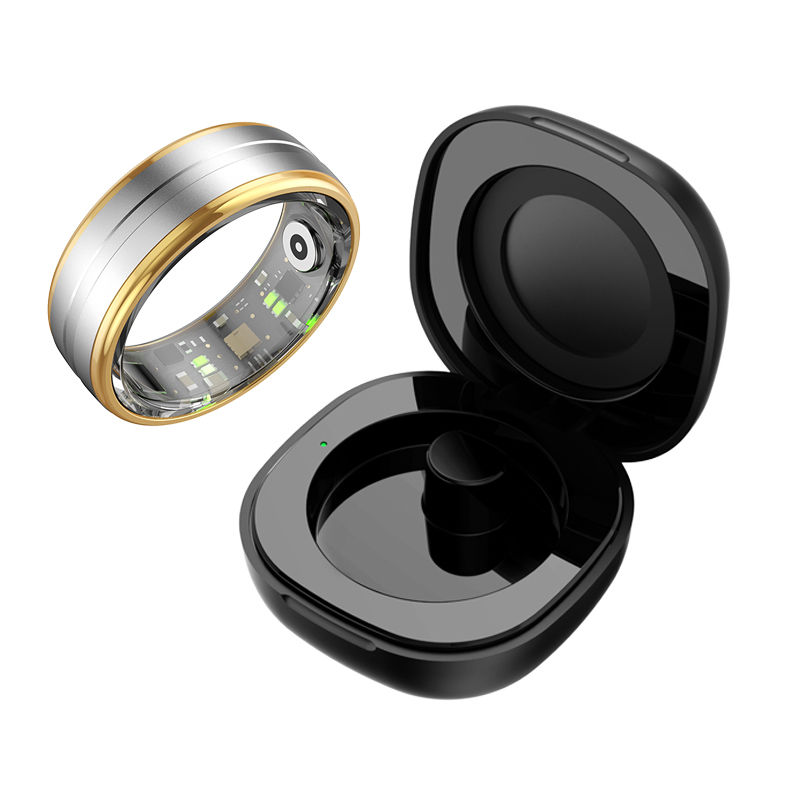 Thumbnail: R06 Smart Ring Men Women with Charging Case,Heart Rate and Blood Oxygen Monitor,