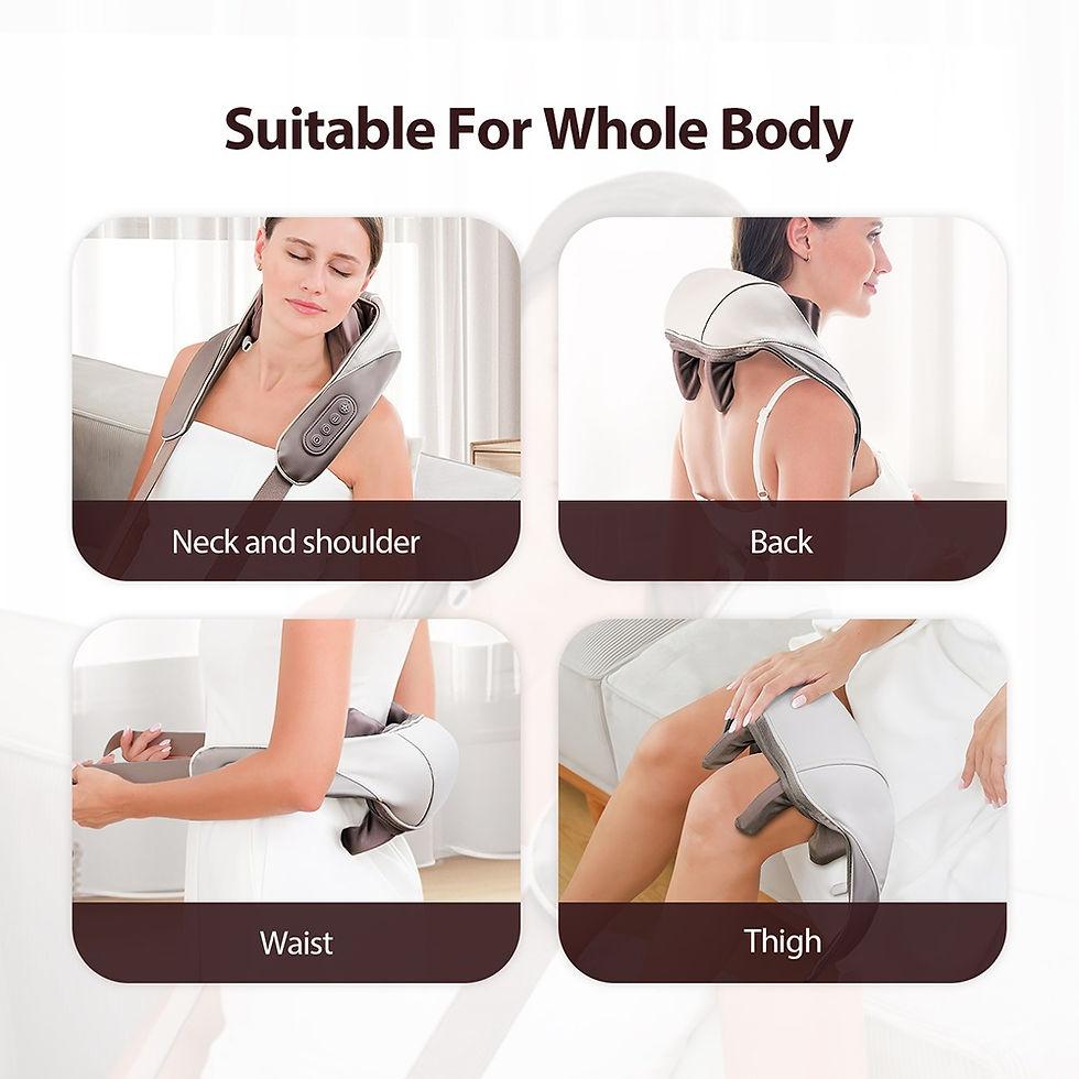 Thumbnail: Foreverlily Powerful Neck And Shoulder Massager Wireless Shiatsu Kneading Neck A