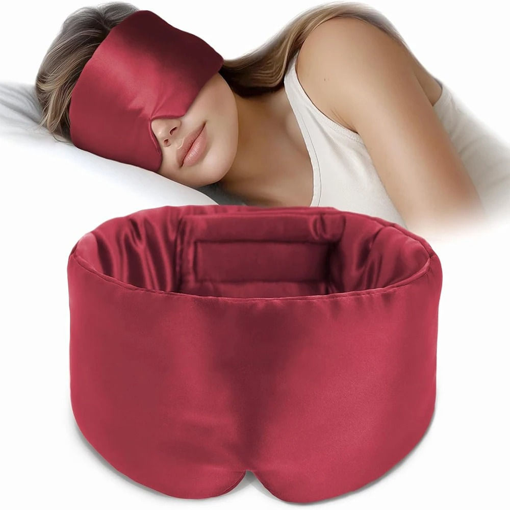 Silk Sleep Mask Soft Pressureless Sleeping Mask 100% Mulberry Silk for Eye Skin