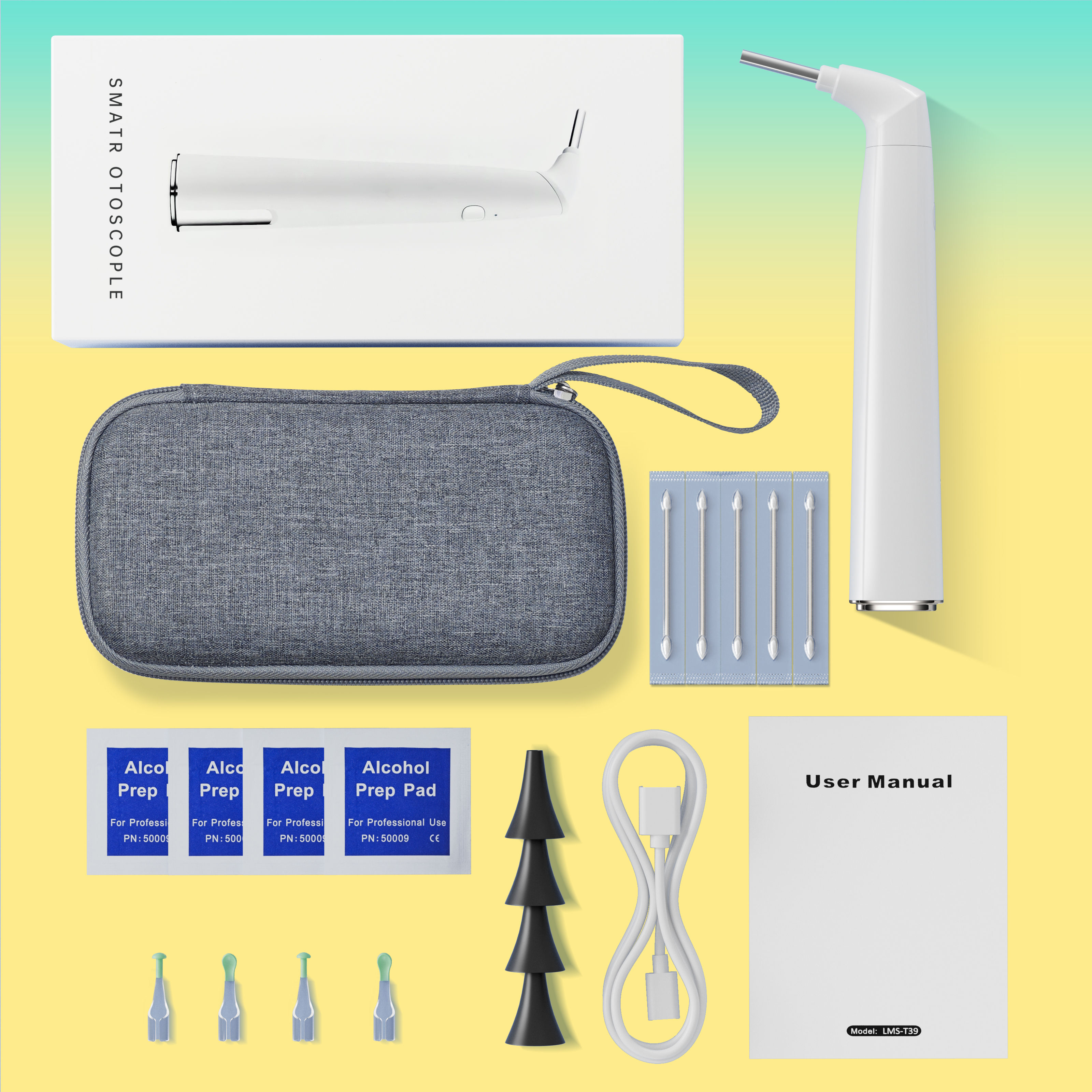 WIFI Digital Otoscope Ear Camera 3.9mm Ear Cleaning Inspection Camera Ear Wax Re