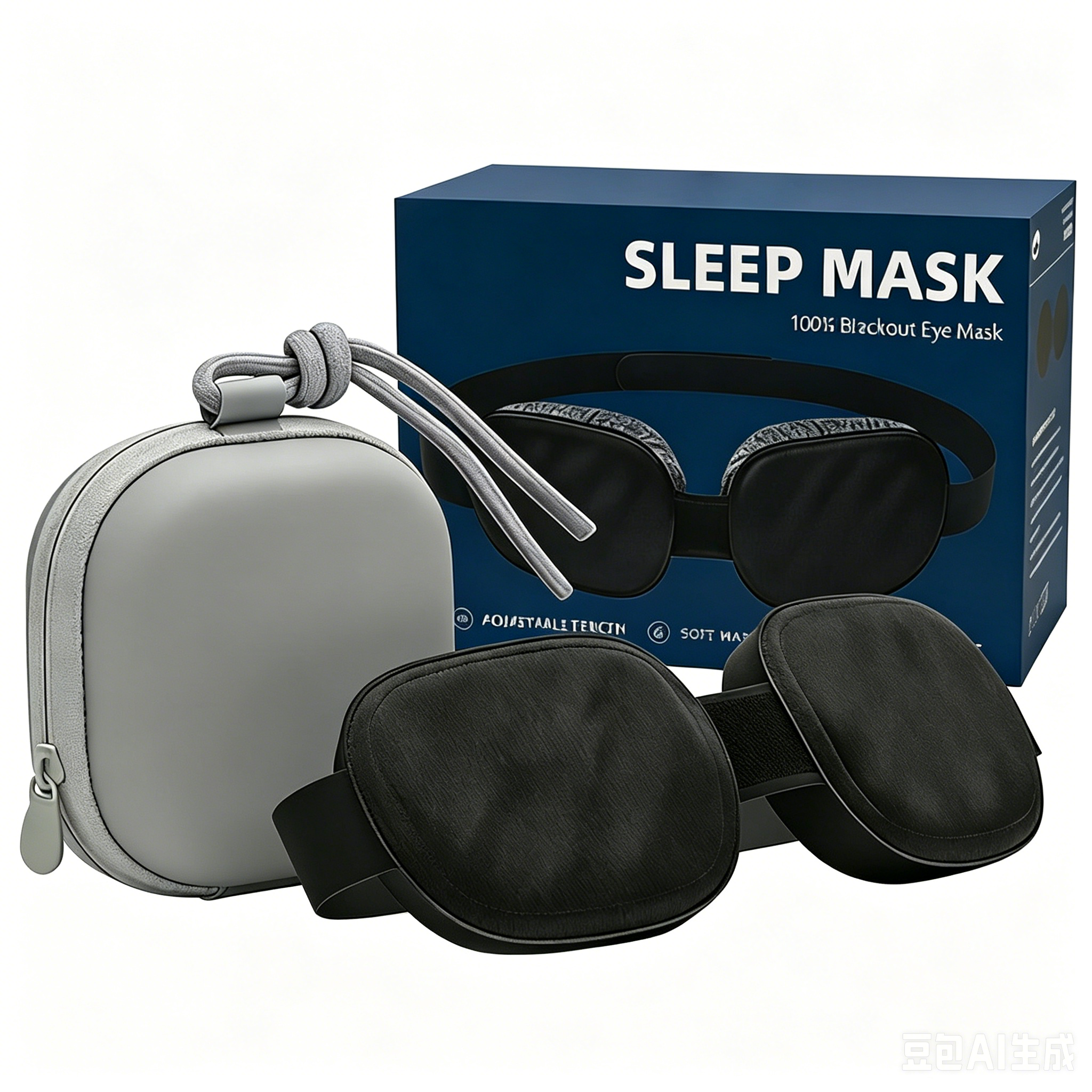 3D Sleep Mask Adjustable For Side Sleeper Eyeshade Light Blocking Blindfold Eye