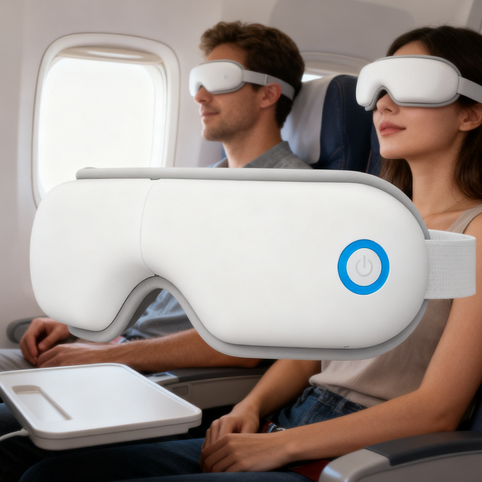 Thumbnail: Eye Massager Foldable Bluetooth Eye Mask with Heat Vibration Massage Eye Care De