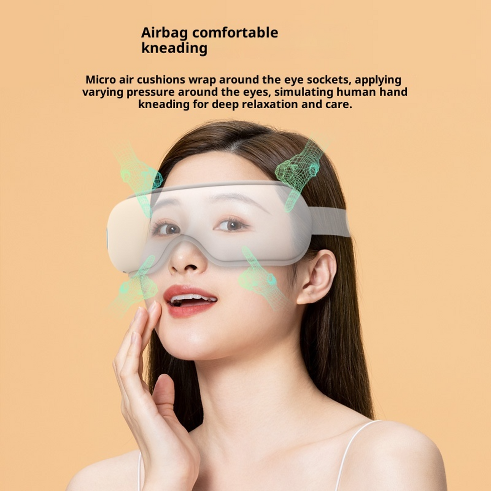 Thumbnail: Eye Massager Foldable Bluetooth Eye Mask with Heat Vibration Massage Eye Care De