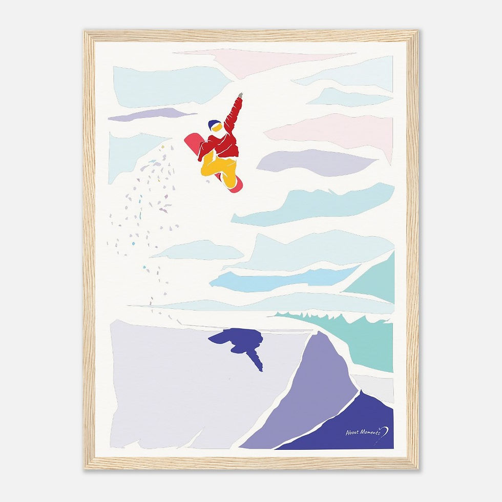 Thumbnail: Let's snow !  |  Affiche avec cadre