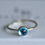 Thumbnail: 925 Sterling silver + Genuine semi precious stone stackable ring