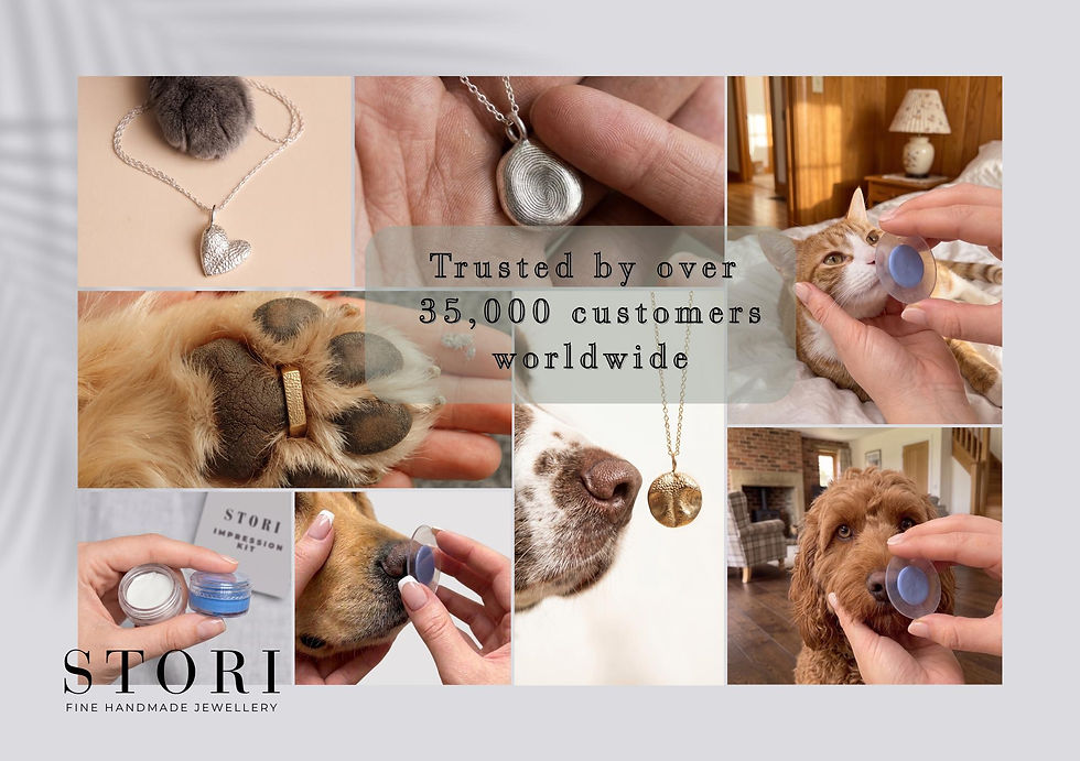 Thumbnail: Personalized Pet Nose Print Necklace, Memorial Keepsake, Custom Gold/Silver Gift