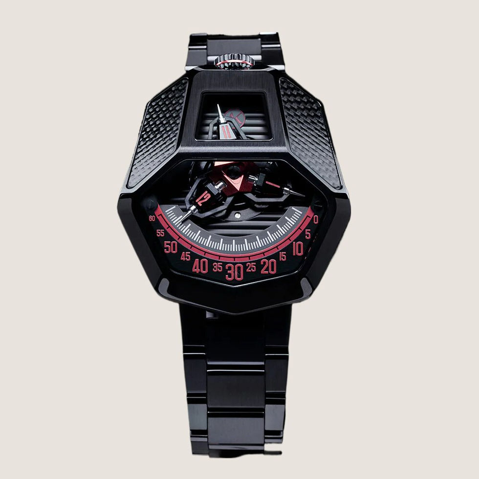 ATOWAK Cobra volcano red montre heure vagabonde, boitier inspirée de la tete d'un cobra,