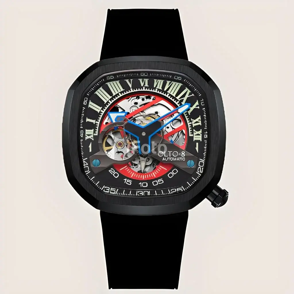 montre automatique retrograde OLTO-8 Infinity-II RPM-Style Automatic Black