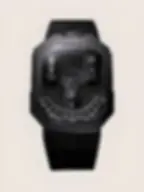 montre futuriste à heure vagabonde, boitier titane et cadran écaille de poisson