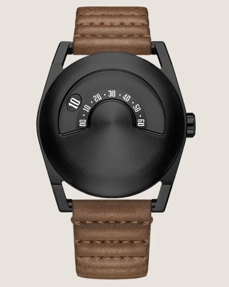 Angles BASE60 Automatic Wandering Hour Watch all black