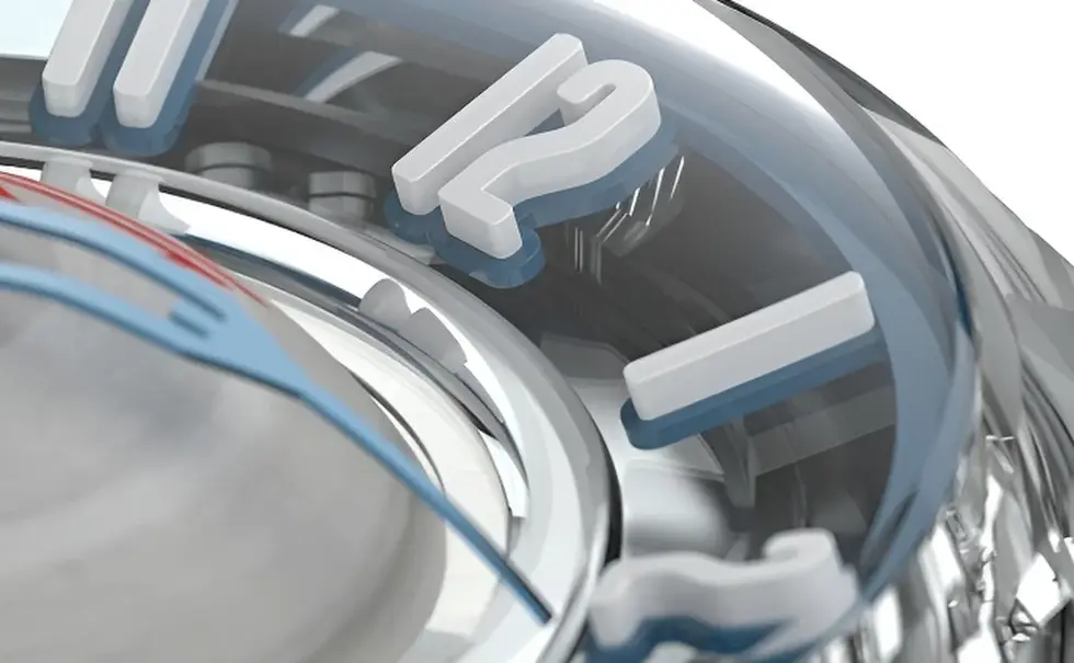 OVD Saturnian Cassini montre boitier intégral en saphir avec au centre du cadran saturne et ses anneaux