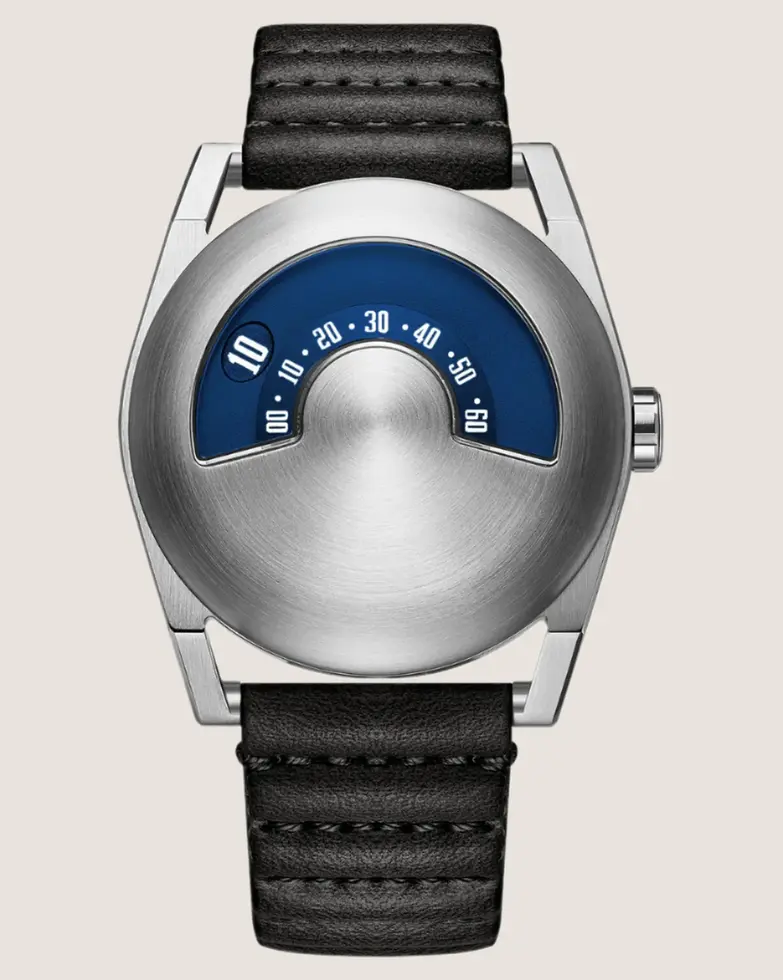 Angles BASE60 Automatic Wandering Hour Watch azure steel