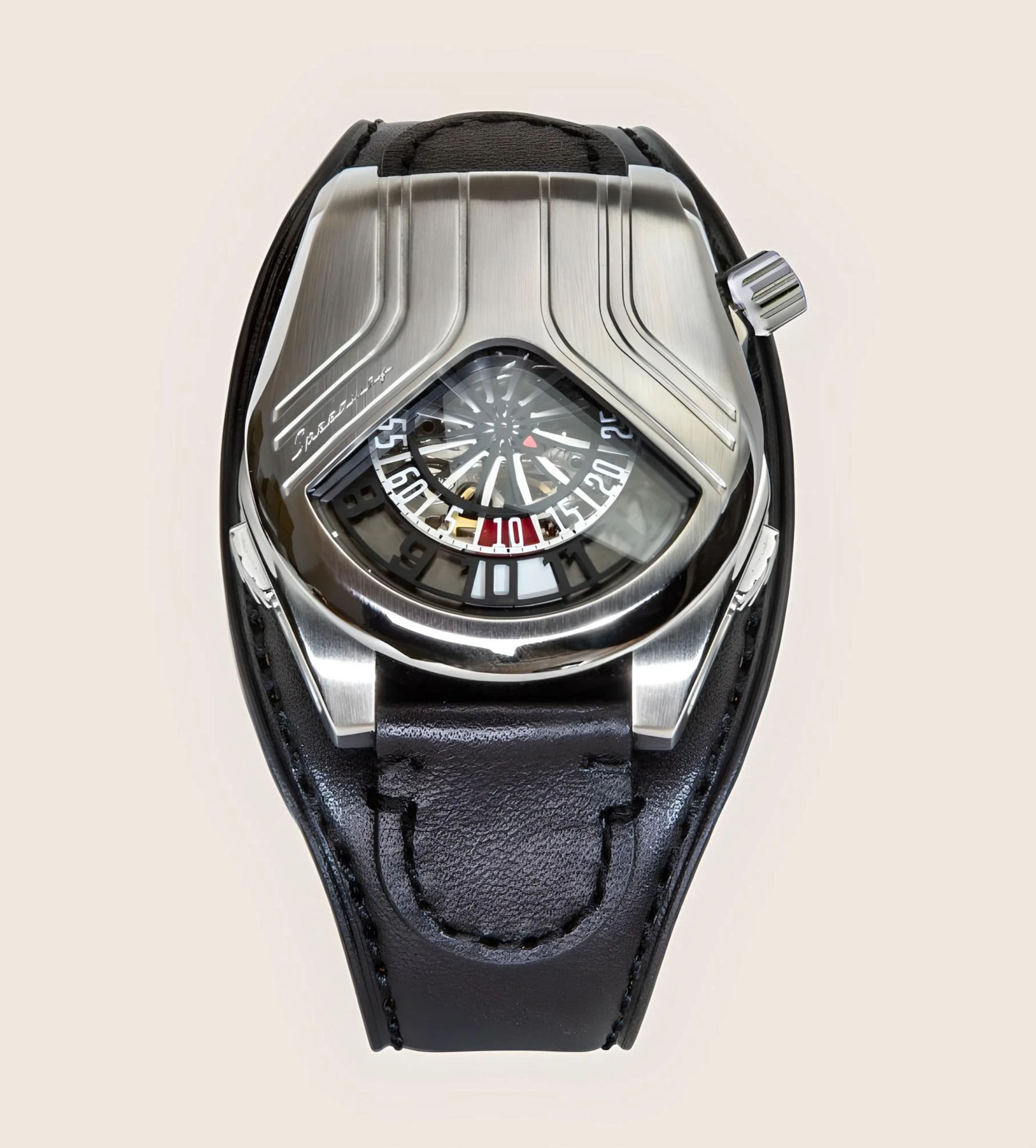 GB Vintage Speedway une esthétique rétro et un affichage de l’heure sur disque rotatif, inspiré des tableaux de bord vintages