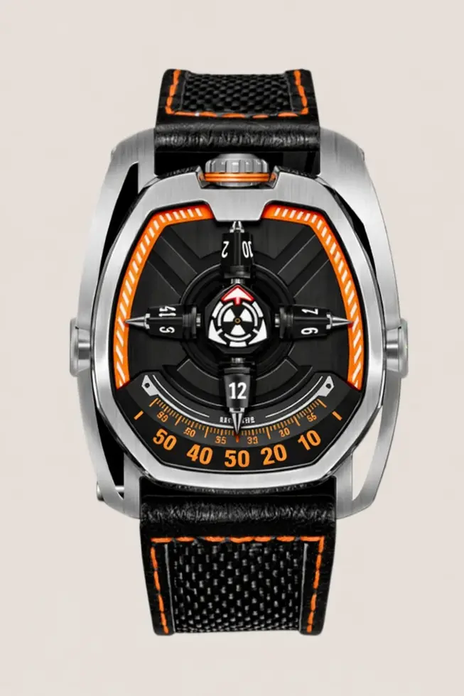 montre automatique à affichage Wandering hours à quatre bras satellites, la MITICO PhantomX