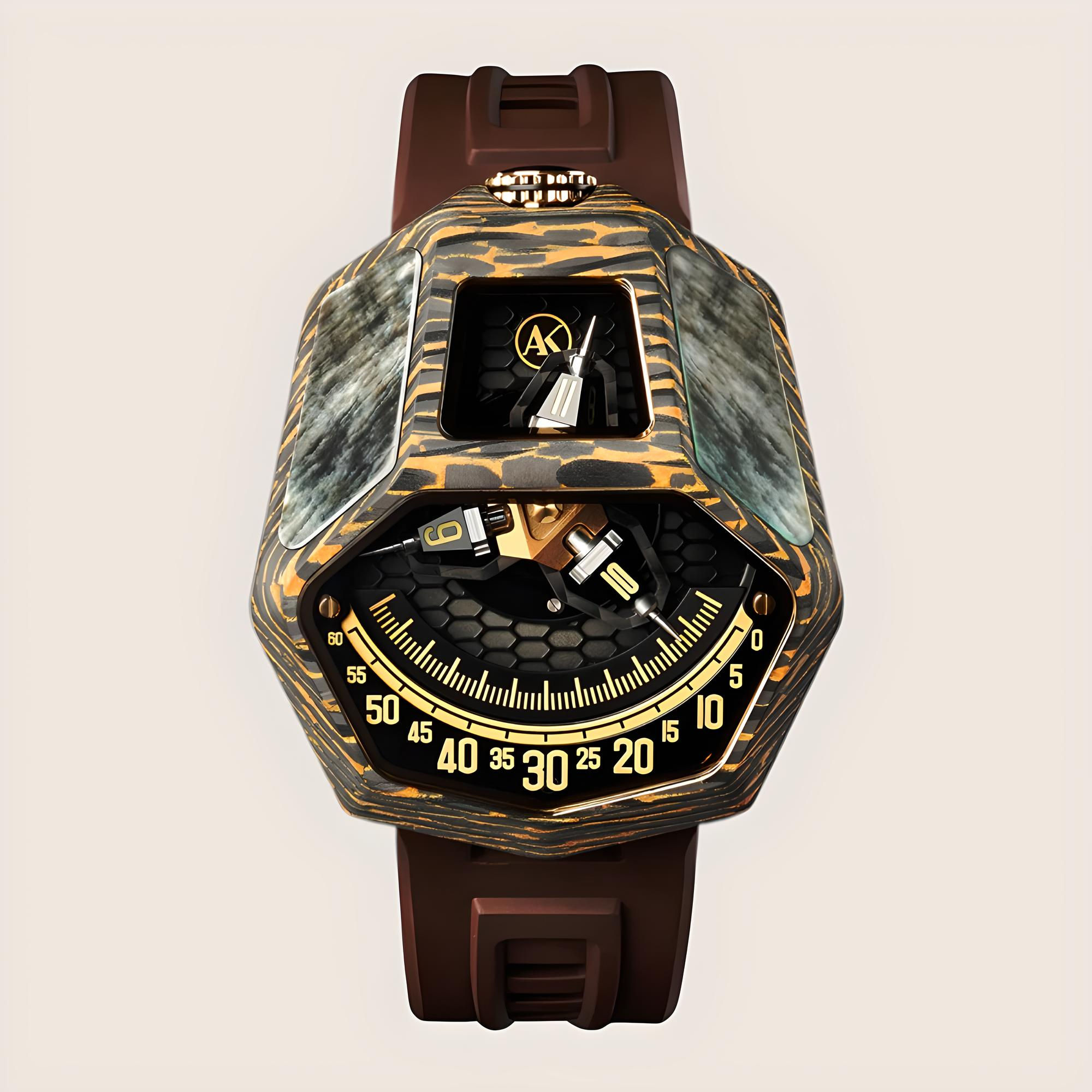 une montre automatique d’exception qui fusionne innovation horlogère, design futuriste ATOWAK Cobra Venom Gold