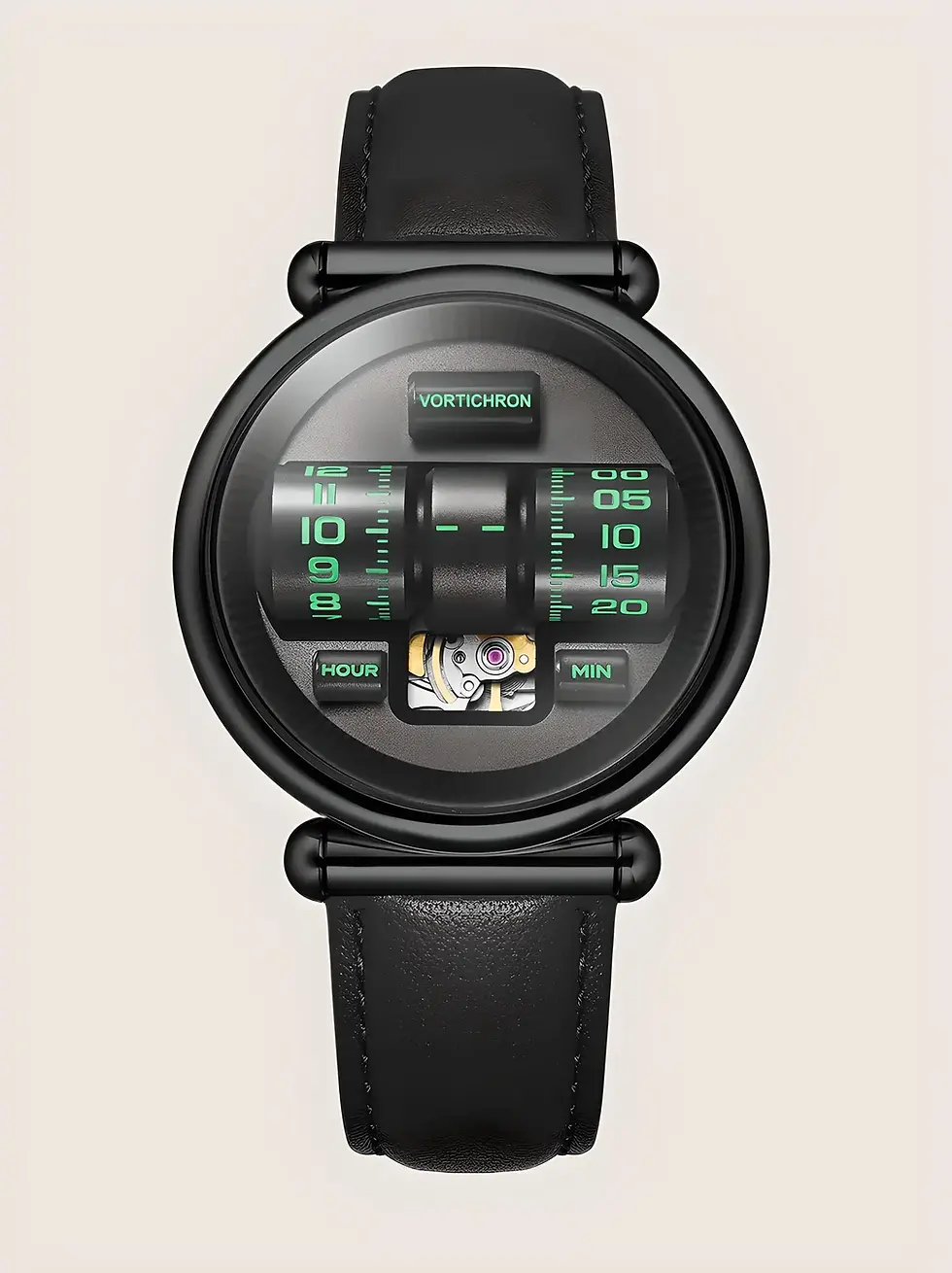 VORTICHRON Double Roller automatic mechanical watch, complication rare à affichage de l’heure par double rouleaux