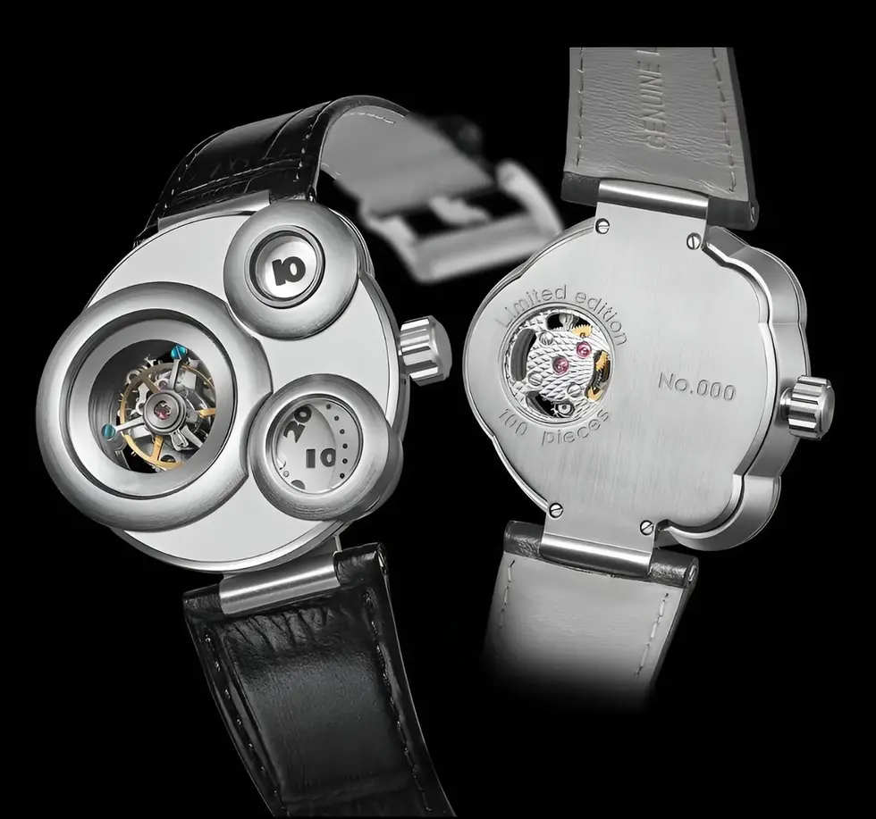 ANGLES BALANCOIRE Origine Tourbillon BO-01 réunit deux des complications les plus fascinantes de l'horlogerie