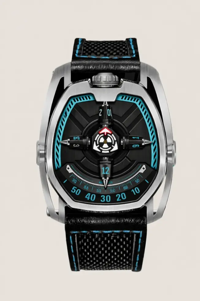 montre automatique à affichage Wandering hours à quatre bras satellites, la MITICO PhantomX