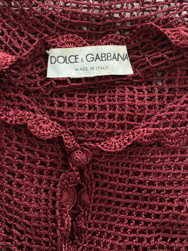 希少 2004AW archive Dolce&gabbana フックニット 2004aw archive DOLCE&GABBANA hook knit Dolce Gabbana FW 1997 Rose