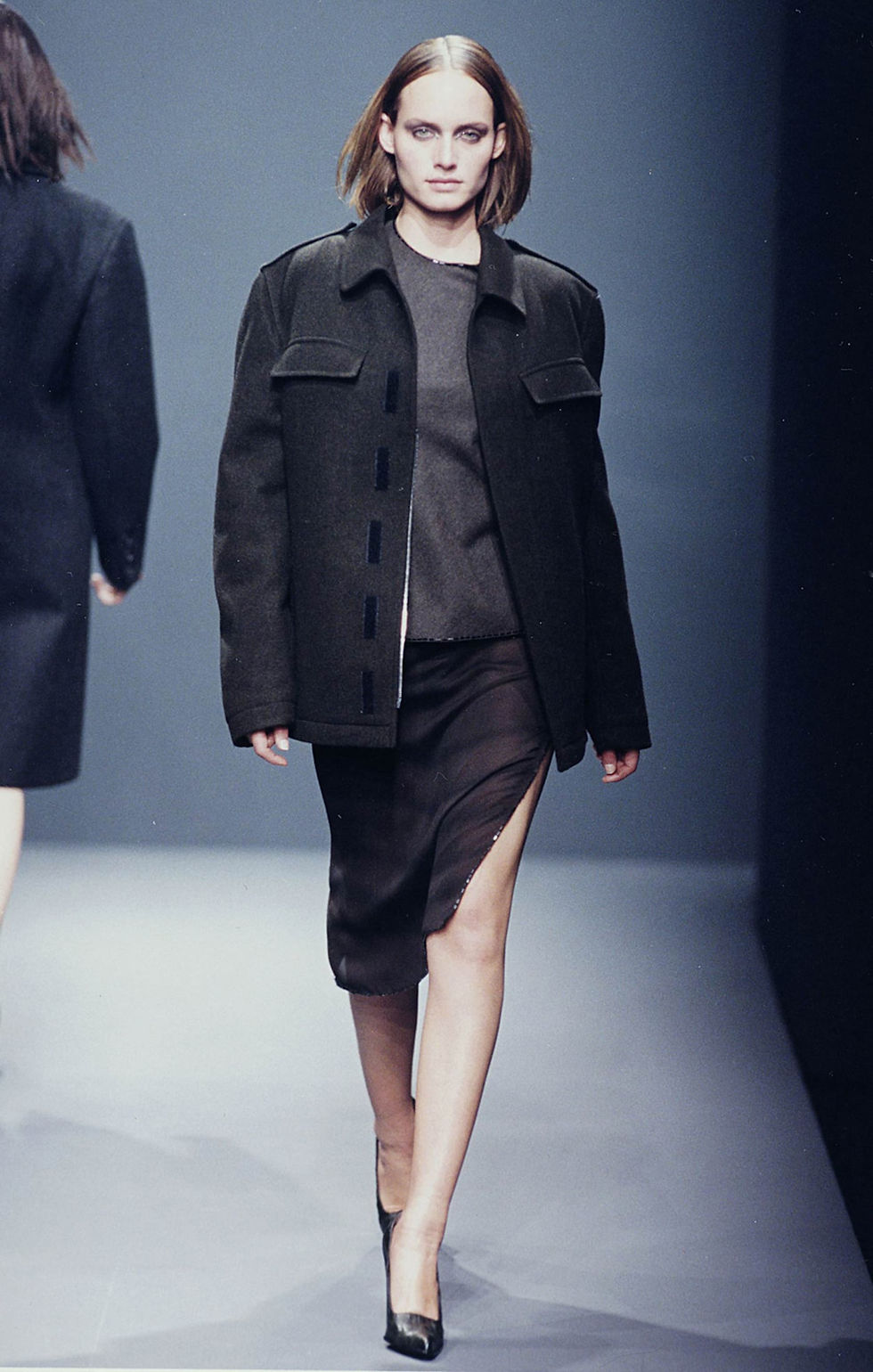Thumbnail: Prada FW 1997 silk beaded skirt