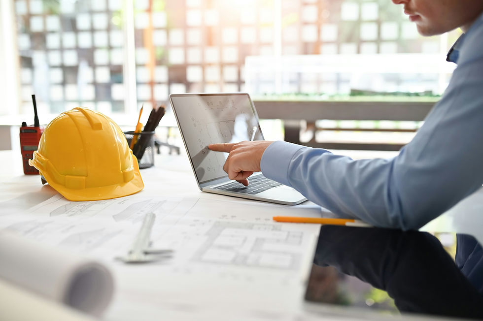 Engineer working on a plan