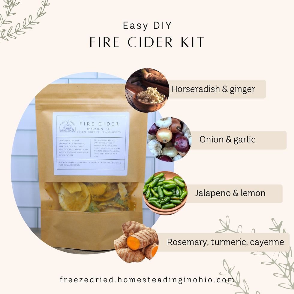 DIY fire cider kit for spicy vinegar infusion