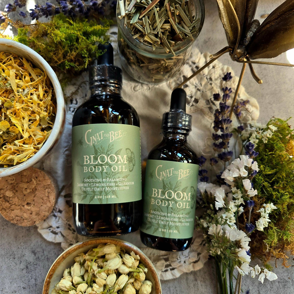 Gnat and Bee Bloom botanical body oil 4 oz